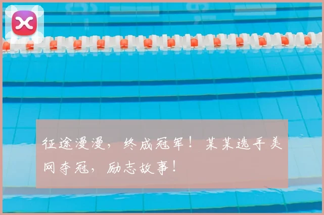征途漫漫,终成冠军!某某选手美网夺冠,励志故事!